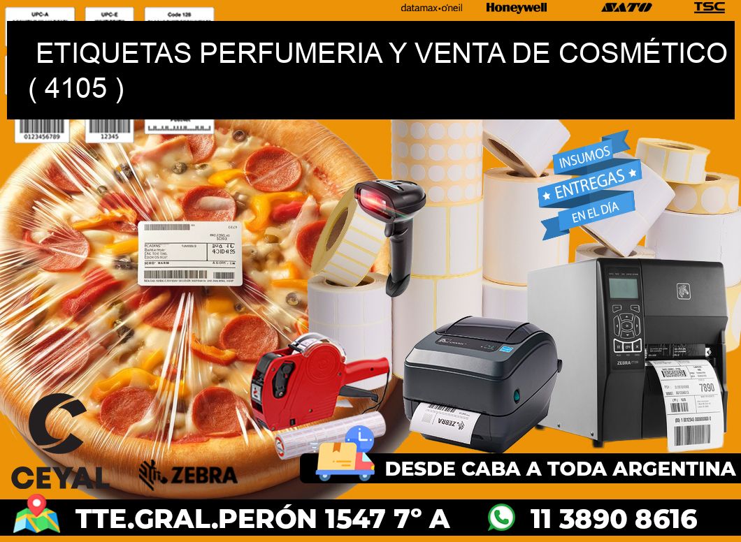 ETIQUETAS PERFUMERIA Y VENTA DE COSMÉTICO ( 4105 )