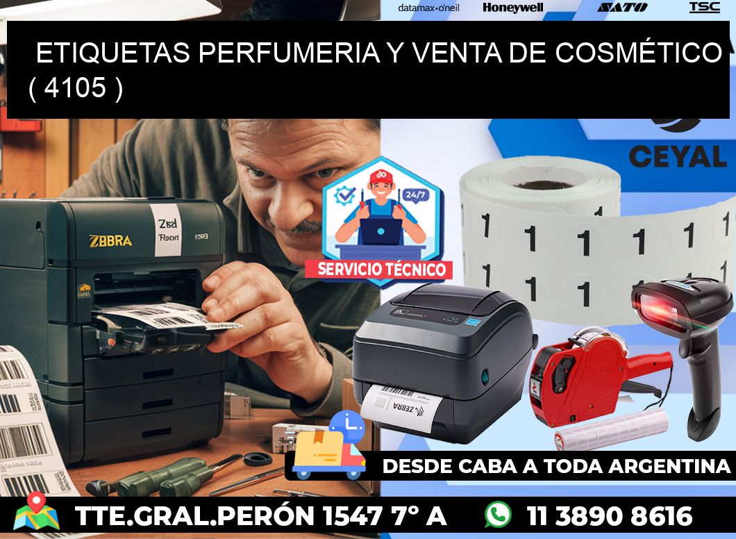ETIQUETAS PERFUMERIA Y VENTA DE COSMÉTICO ( 4105 )