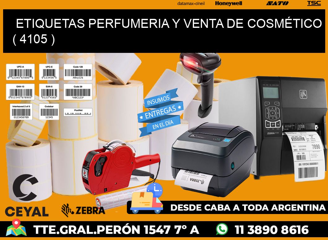 ETIQUETAS PERFUMERIA Y VENTA DE COSMÉTICO ( 4105 )