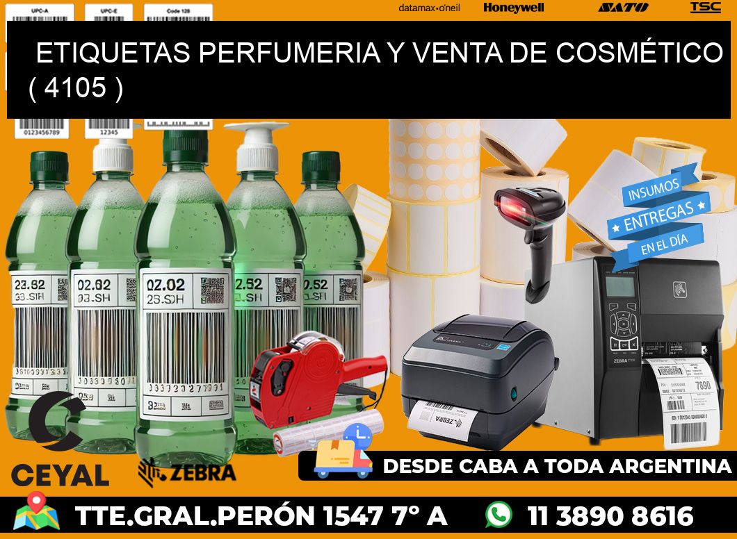 ETIQUETAS PERFUMERIA Y VENTA DE COSMÉTICO ( 4105 )
