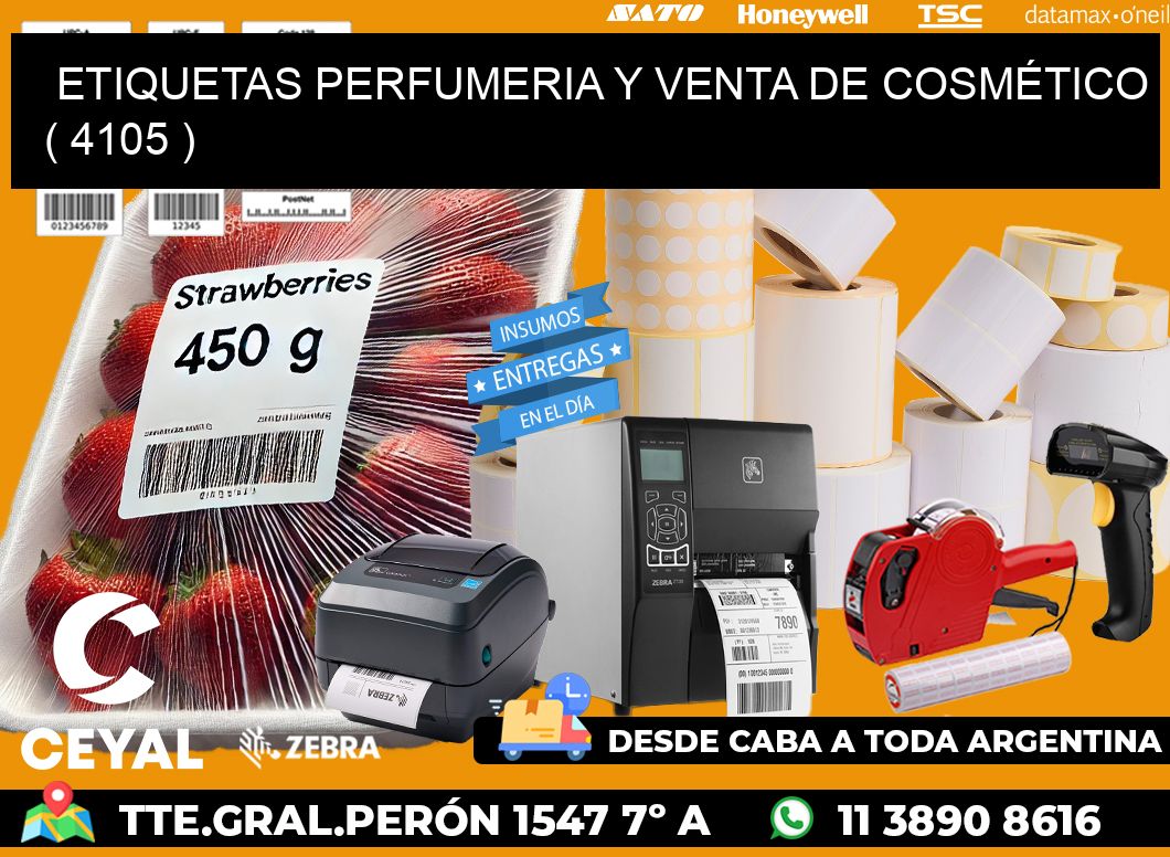 ETIQUETAS PERFUMERIA Y VENTA DE COSMÉTICO ( 4105 )