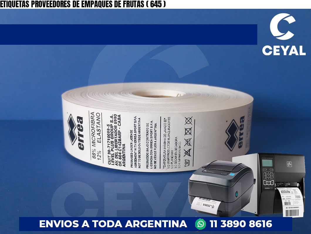 ETIQUETAS PROVEEDORES DE EMPAQUES DE FRUTAS ( 645 )