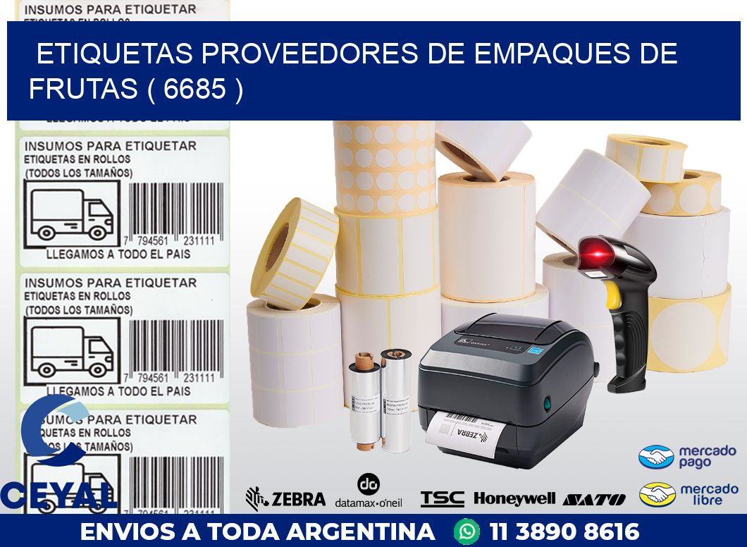 ETIQUETAS PROVEEDORES DE EMPAQUES DE FRUTAS ( 6685 )