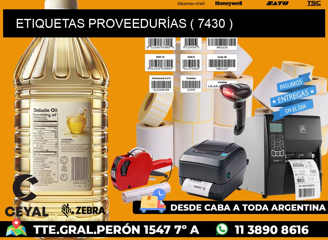 ETIQUETAS PROVEEDURÍAS ( 7430 )