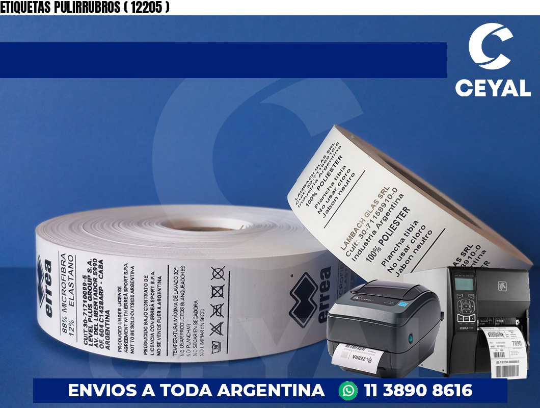 ETIQUETAS PULIRRUBROS ( 12205 )