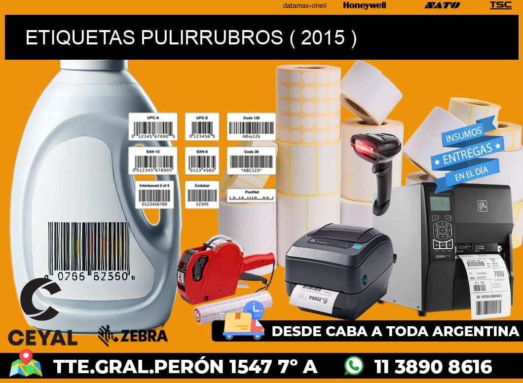 ETIQUETAS PULIRRUBROS ( 2015 )