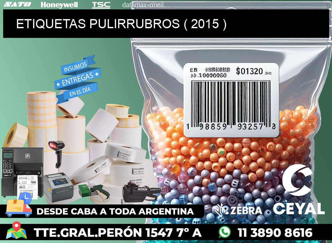ETIQUETAS PULIRRUBROS ( 2015 )