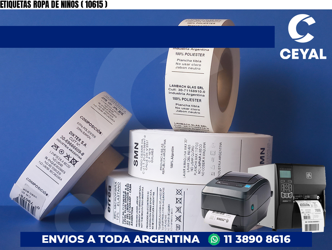 ETIQUETAS ROPA DE NIÑOS ( 10615 )