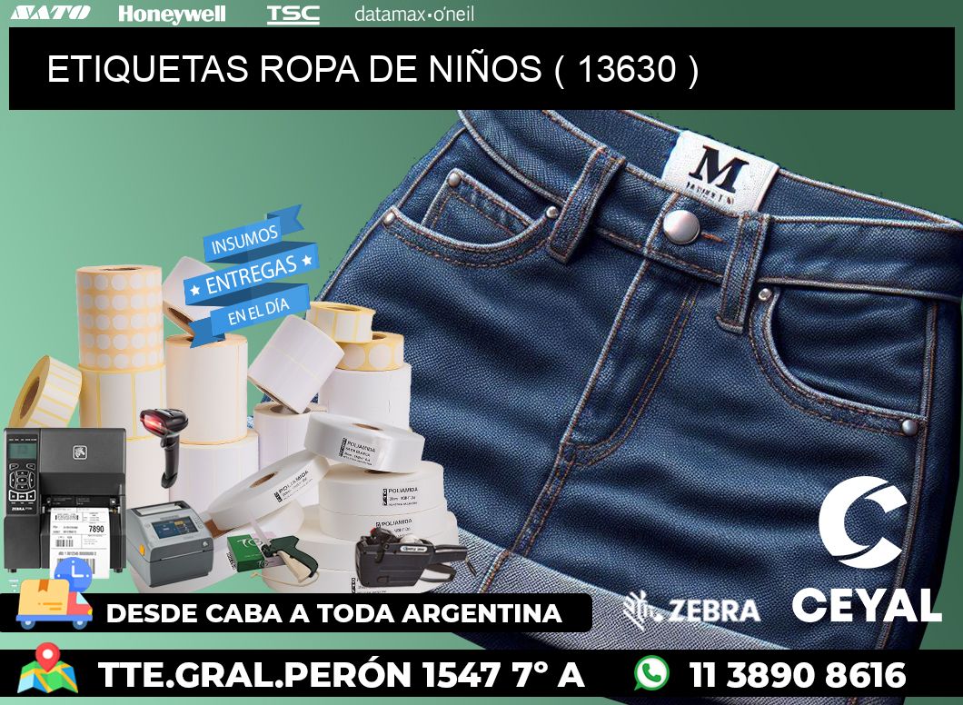 ETIQUETAS ROPA DE NIÑOS ( 13630 )