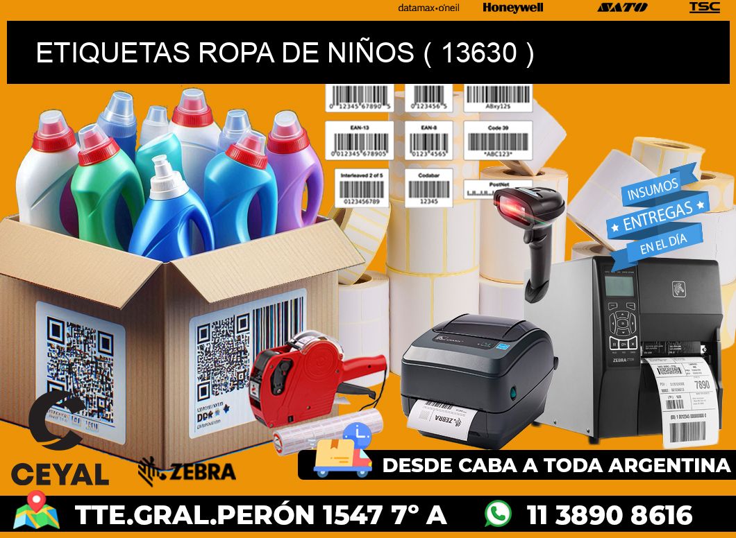 ETIQUETAS ROPA DE NIÑOS ( 13630 )
