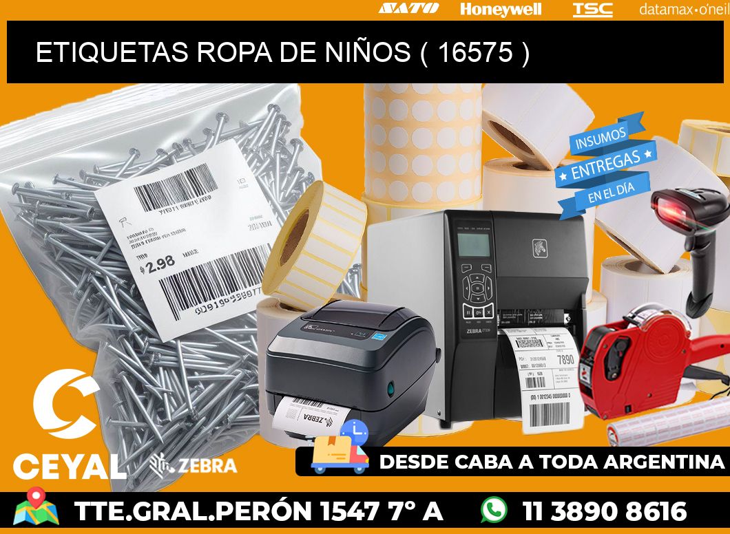 ETIQUETAS ROPA DE NIÑOS ( 16575 )