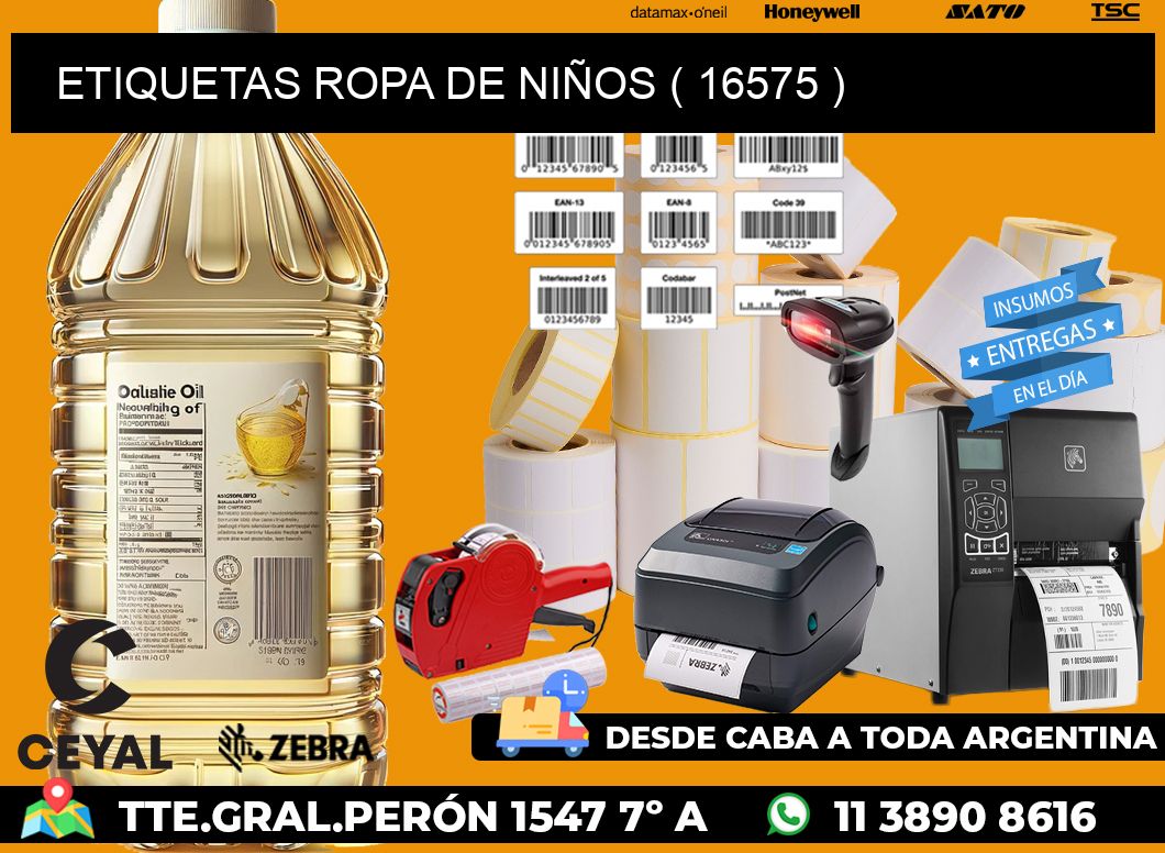 ETIQUETAS ROPA DE NIÑOS ( 16575 )
