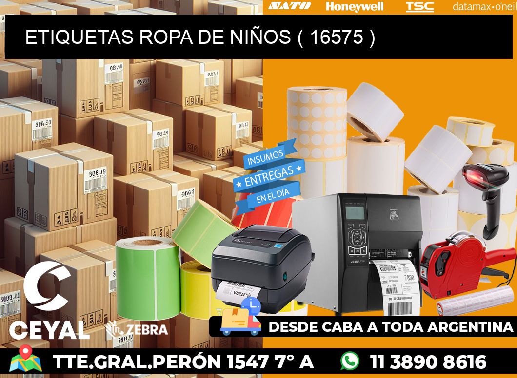ETIQUETAS ROPA DE NIÑOS ( 16575 )