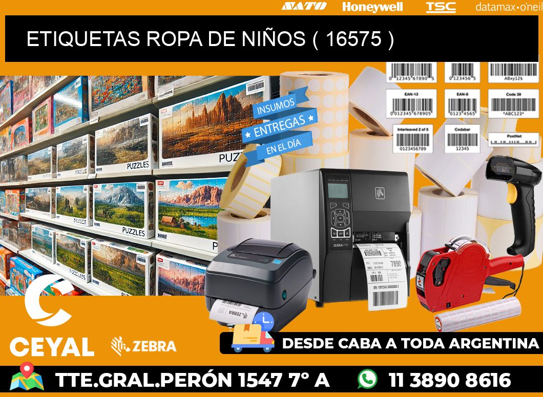 ETIQUETAS ROPA DE NIÑOS ( 16575 )