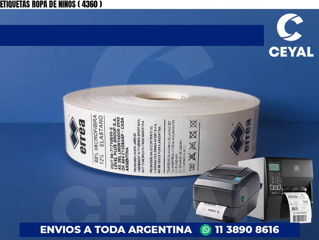 ETIQUETAS ROPA DE NIÑOS ( 4360 )