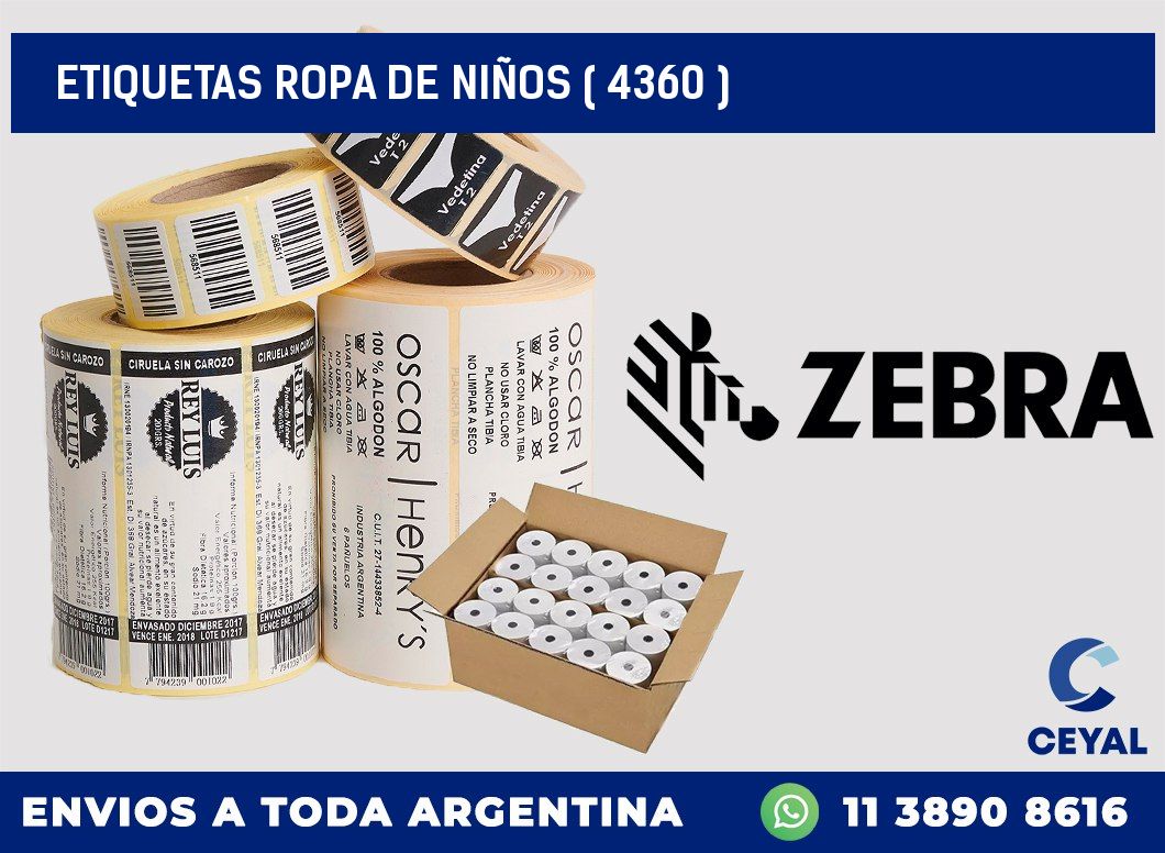 ETIQUETAS ROPA DE NIÑOS ( 4360 )