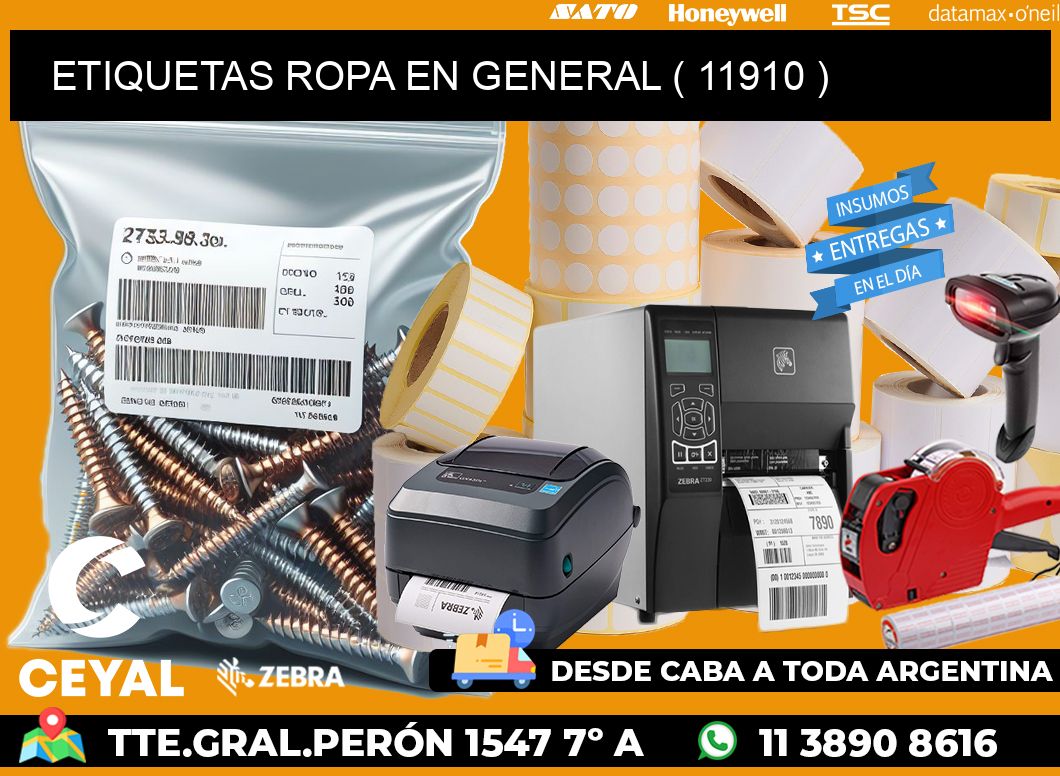 ETIQUETAS ROPA EN GENERAL ( 11910 )