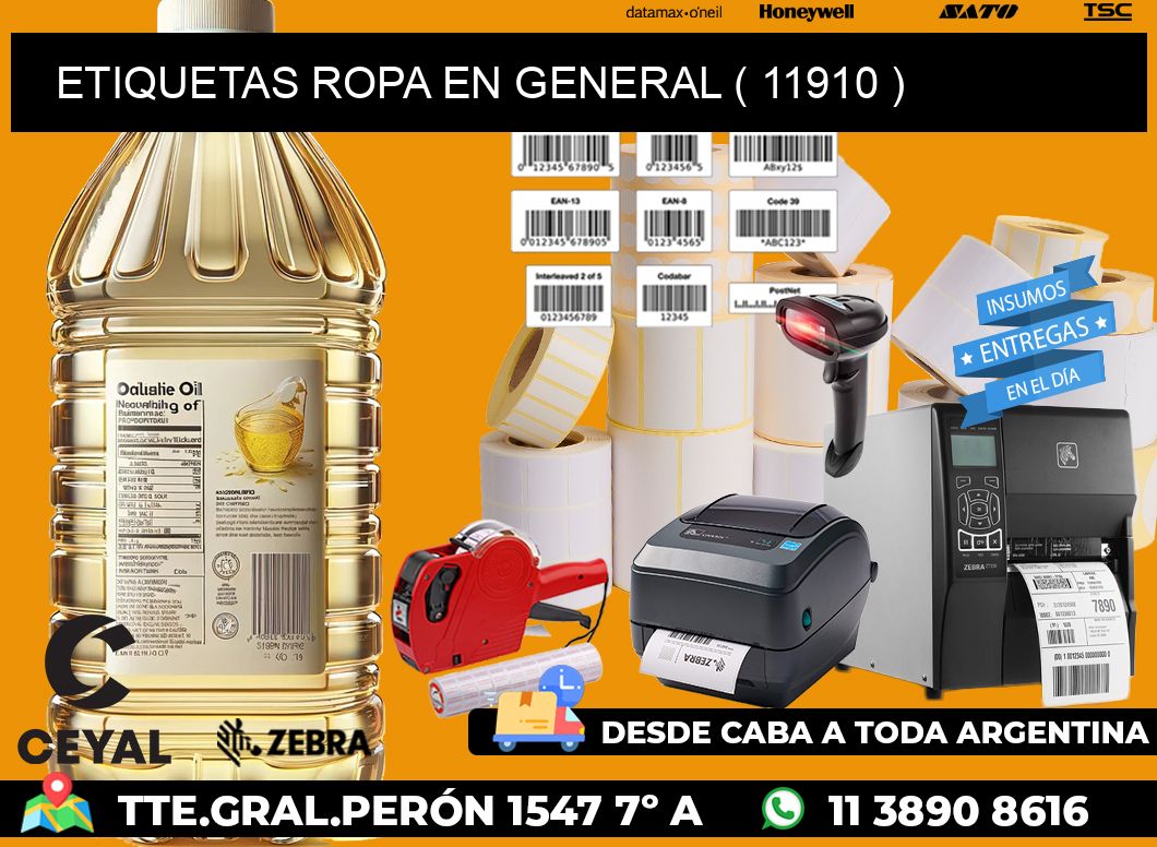 ETIQUETAS ROPA EN GENERAL ( 11910 )