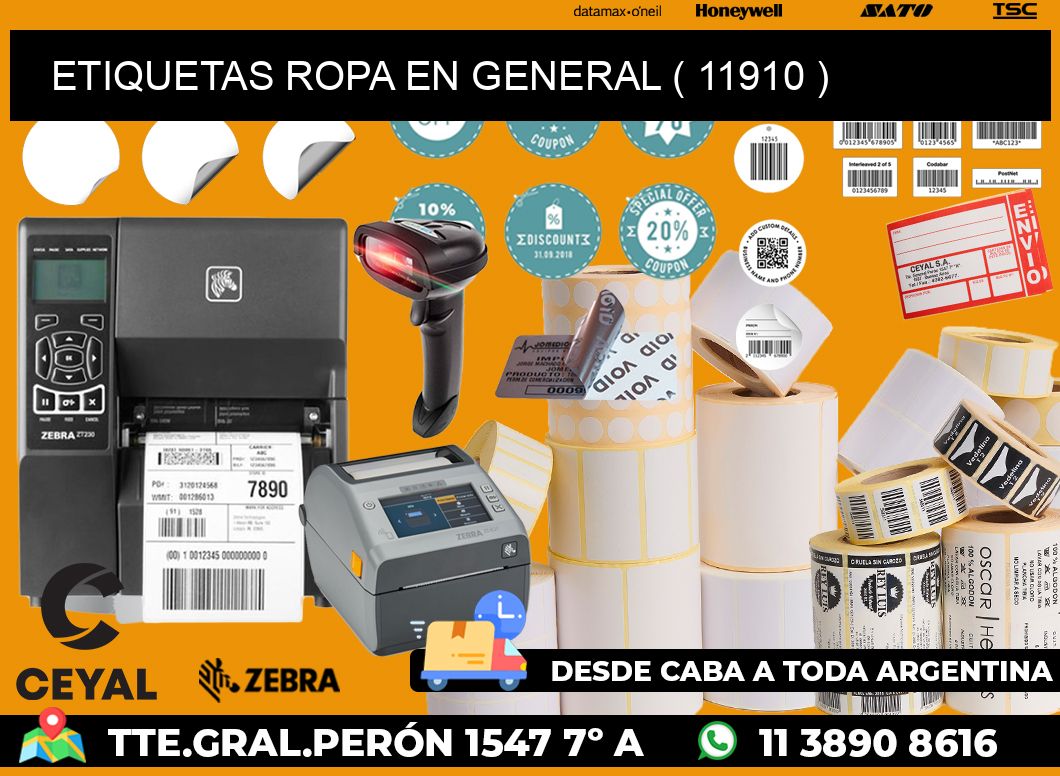 ETIQUETAS ROPA EN GENERAL ( 11910 )