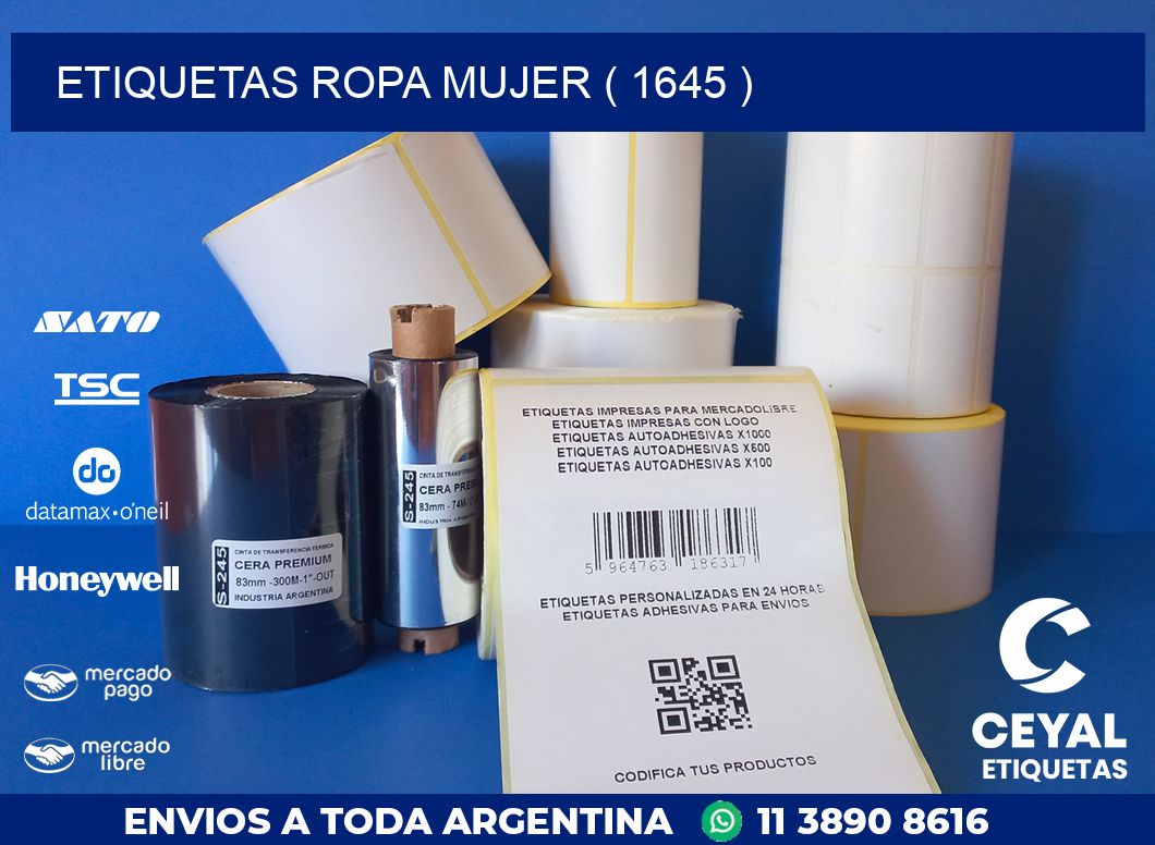 ETIQUETAS ROPA MUJER ( 1645 )