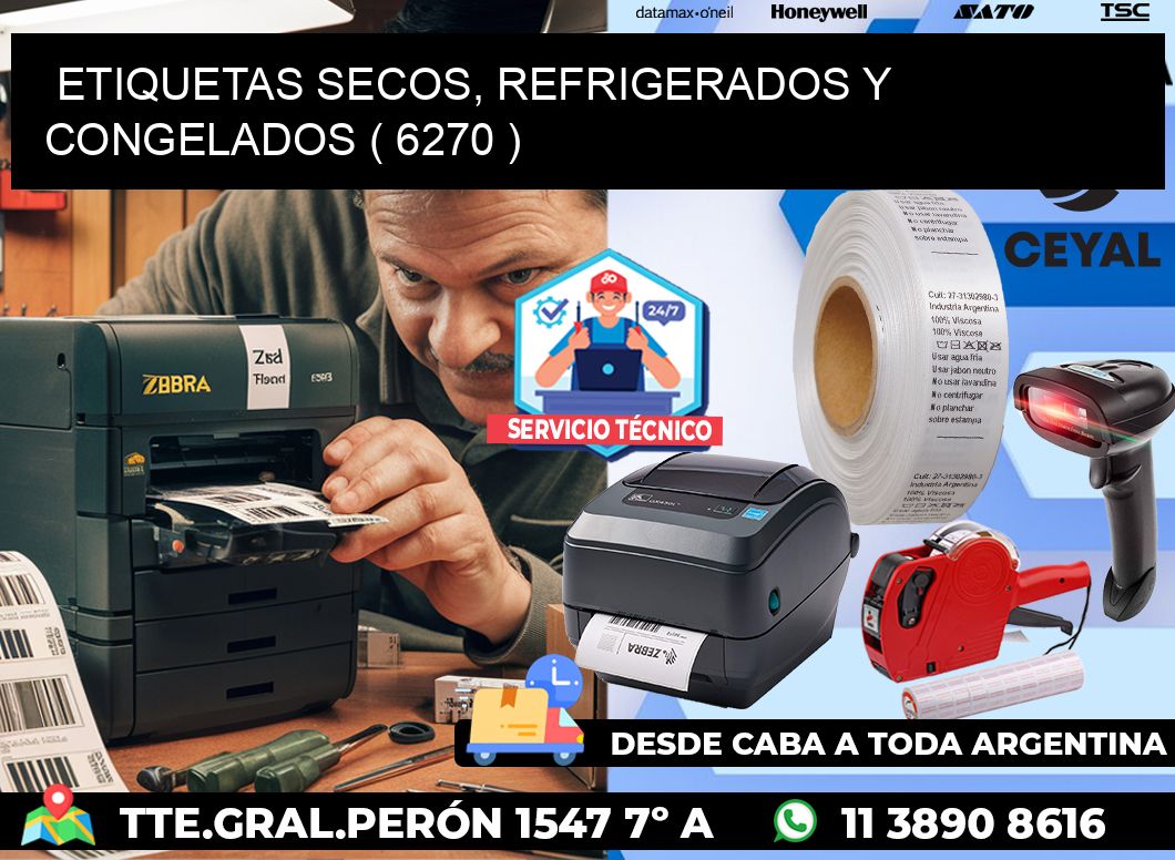 ETIQUETAS SECOS, REFRIGERADOS Y CONGELADOS ( 6270 )
