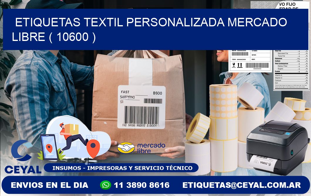 ETIQUETAS TEXTIL PERSONALIZADA MERCADO LIBRE ( 10600 )