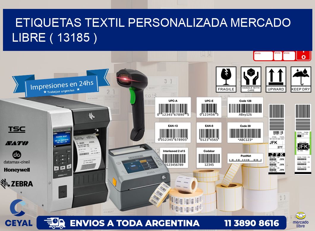 ETIQUETAS TEXTIL PERSONALIZADA MERCADO LIBRE ( 13185 )