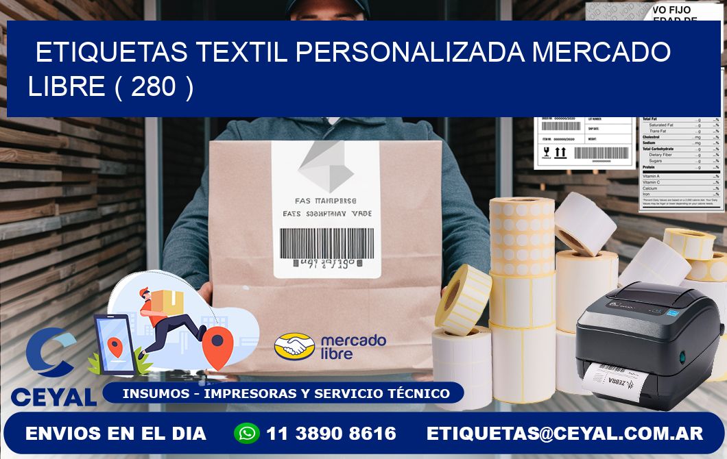 ETIQUETAS TEXTIL PERSONALIZADA MERCADO LIBRE ( 280 )