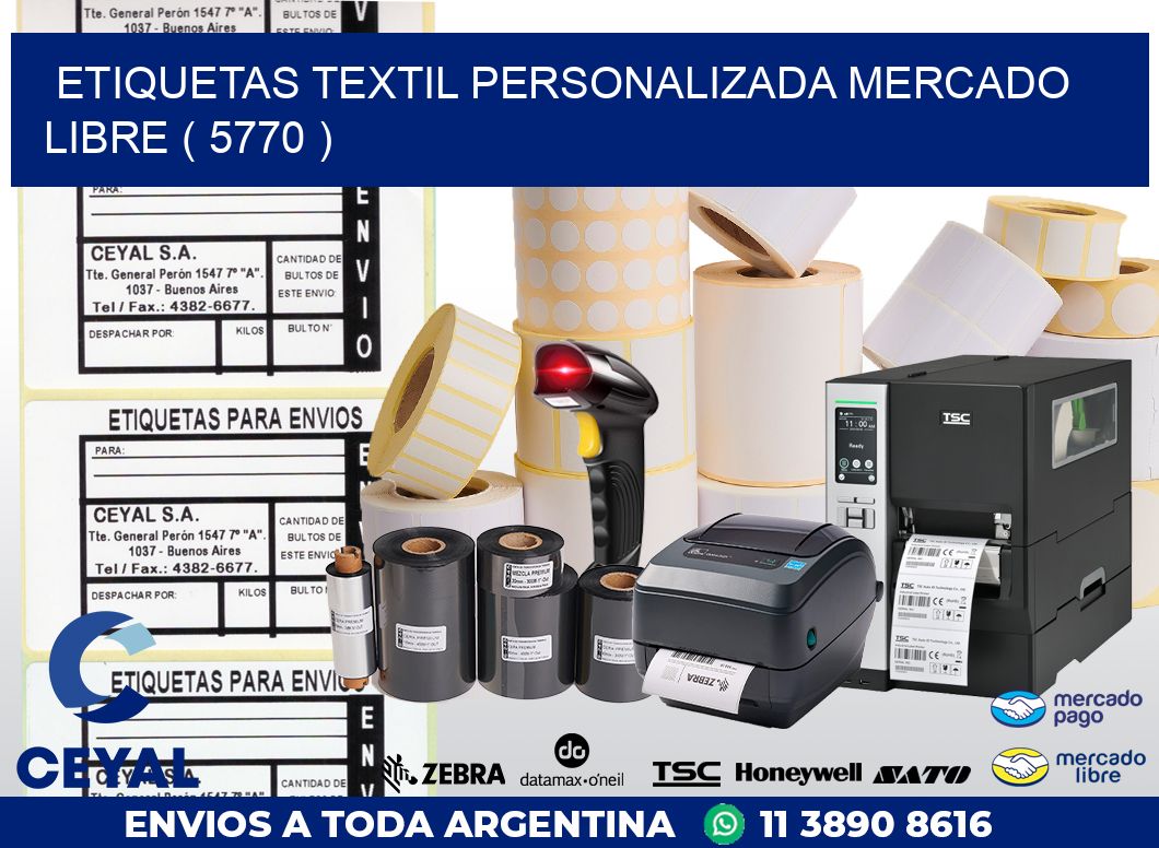 ETIQUETAS TEXTIL PERSONALIZADA MERCADO LIBRE ( 5770 )