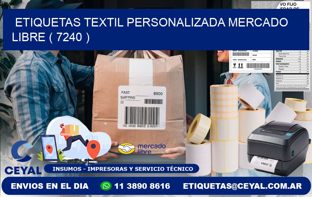 ETIQUETAS TEXTIL PERSONALIZADA MERCADO LIBRE ( 7240 )