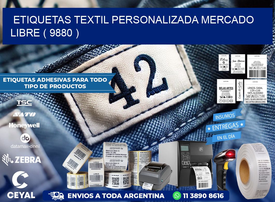 ETIQUETAS TEXTIL PERSONALIZADA MERCADO LIBRE ( 9880 )