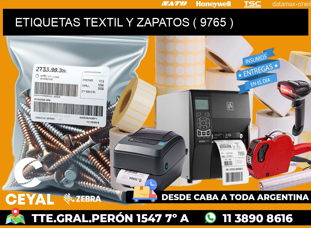 ETIQUETAS TEXTIL Y ZAPATOS ( 9765 )