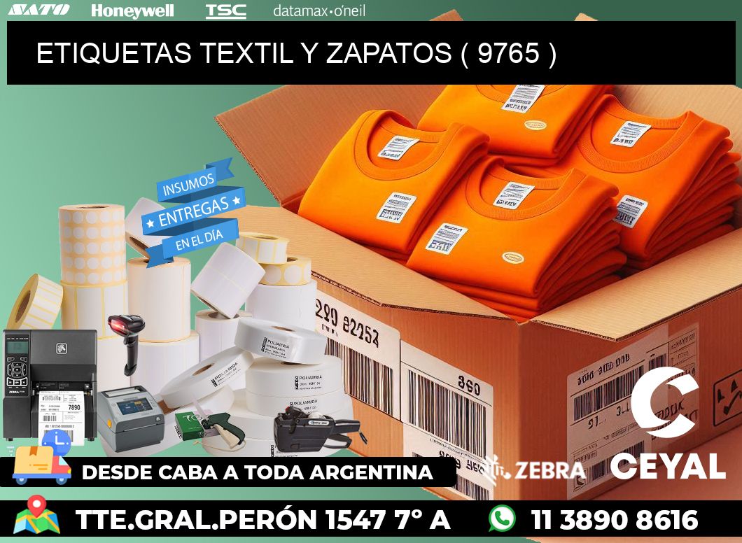 ETIQUETAS TEXTIL Y ZAPATOS ( 9765 )