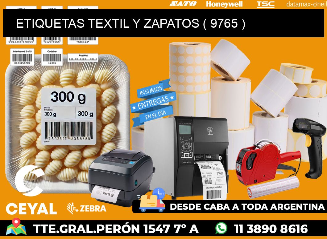ETIQUETAS TEXTIL Y ZAPATOS ( 9765 )