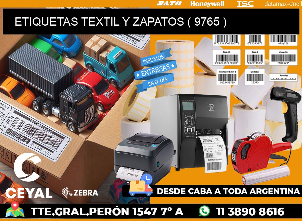 ETIQUETAS TEXTIL Y ZAPATOS ( 9765 )