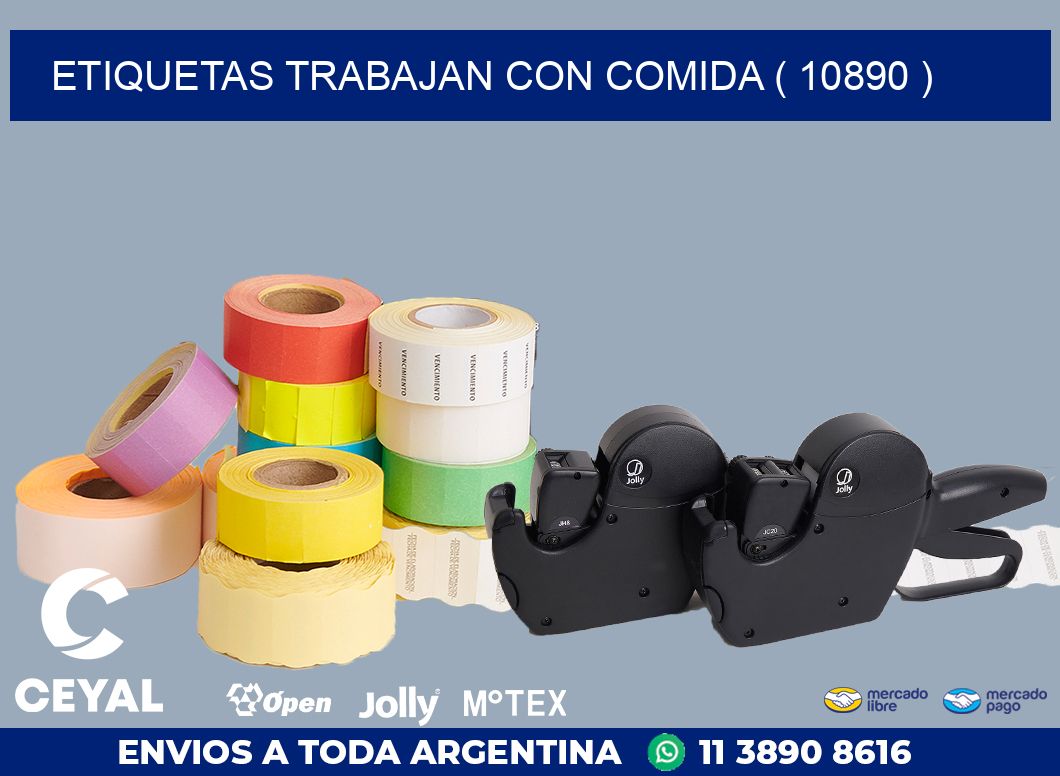 ETIQUETAS TRABAJAN CON COMIDA ( 10890 )