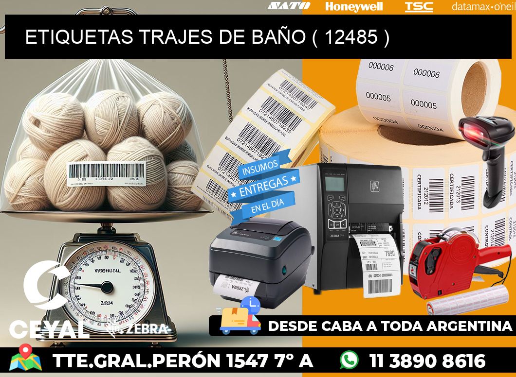 ETIQUETAS TRAJES DE BAÑO ( 12485 )