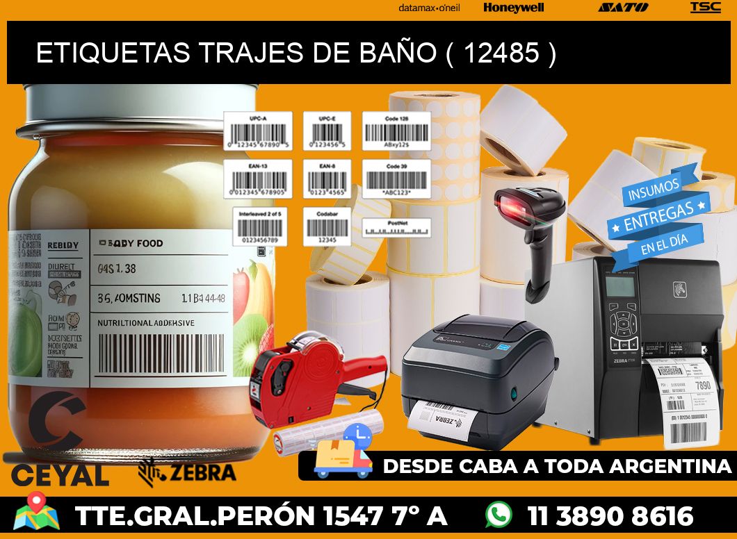 ETIQUETAS TRAJES DE BAÑO ( 12485 )