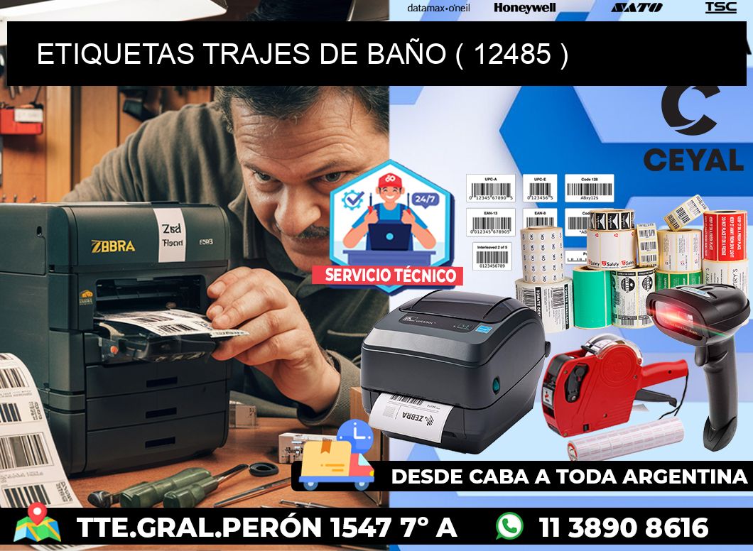 ETIQUETAS TRAJES DE BAÑO ( 12485 )