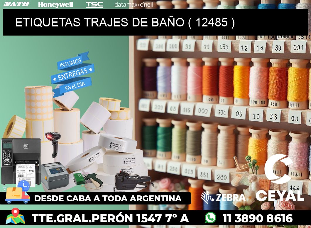 ETIQUETAS TRAJES DE BAÑO ( 12485 )