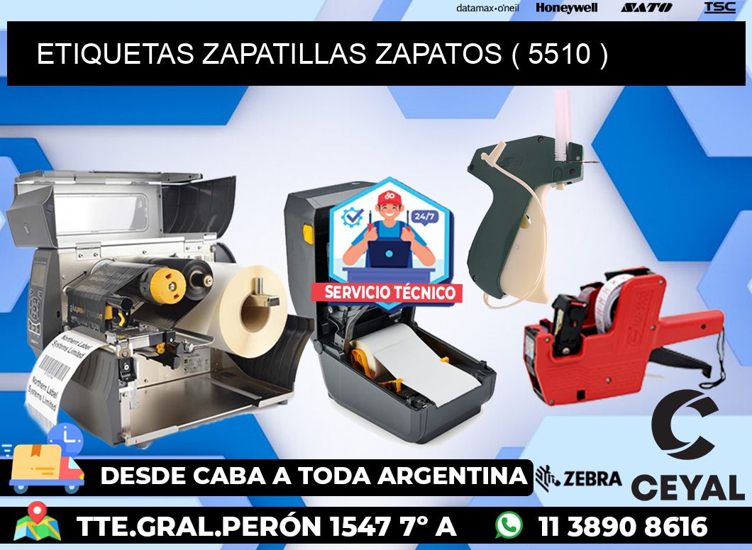 ETIQUETAS ZAPATILLAS ZAPATOS ( 5510 )