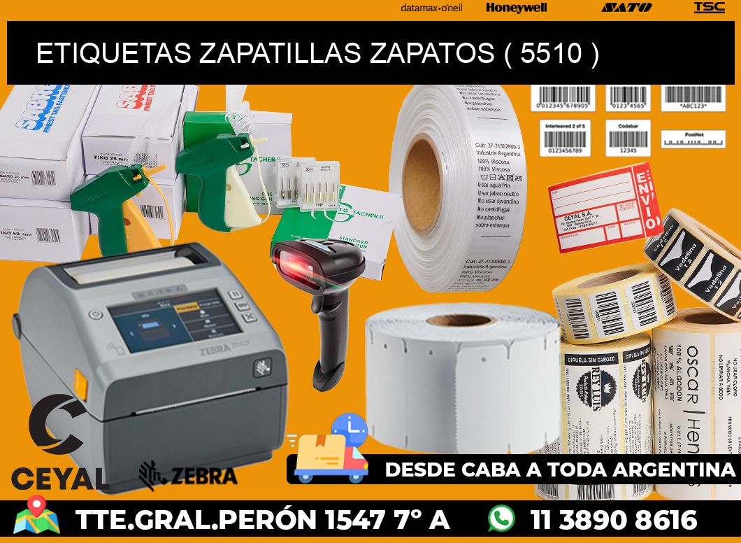 ETIQUETAS ZAPATILLAS ZAPATOS ( 5510 )