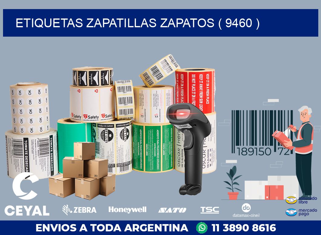 ETIQUETAS ZAPATILLAS ZAPATOS ( 9460 )