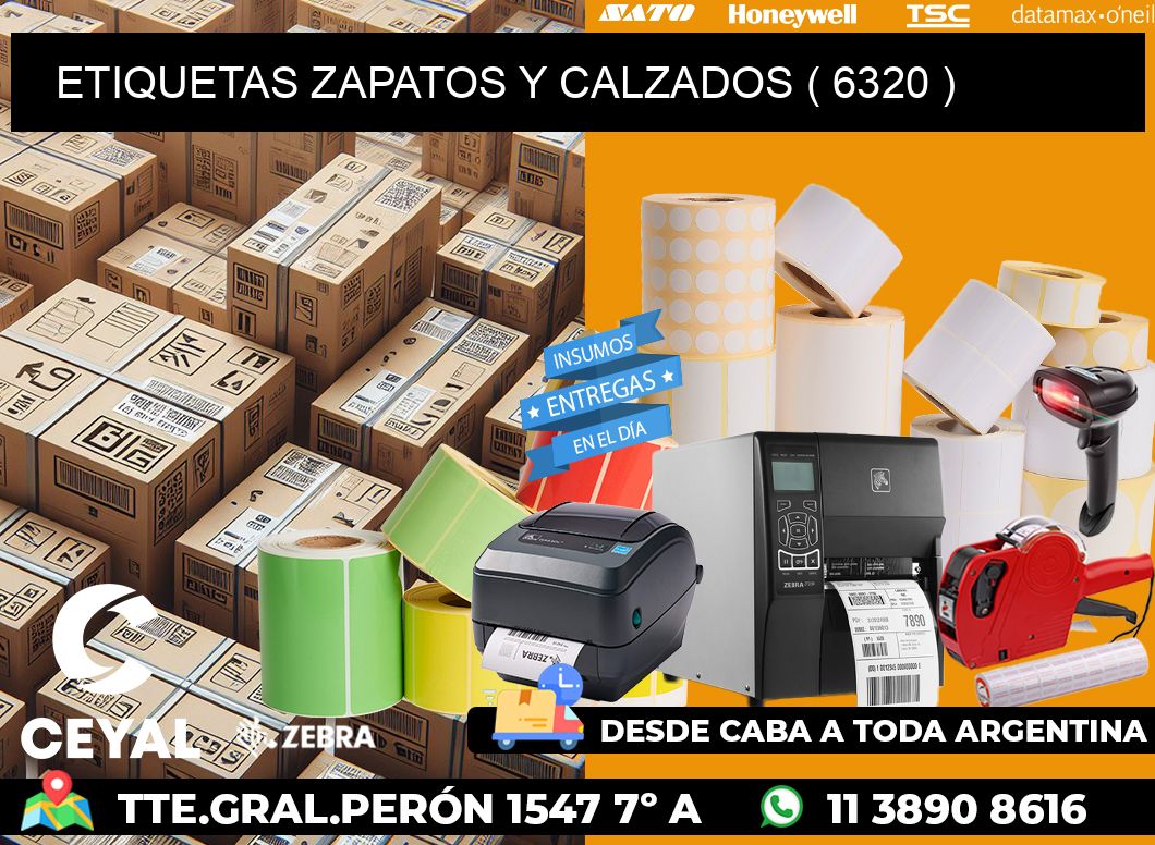 ETIQUETAS ZAPATOS Y CALZADOS ( 6320 )
