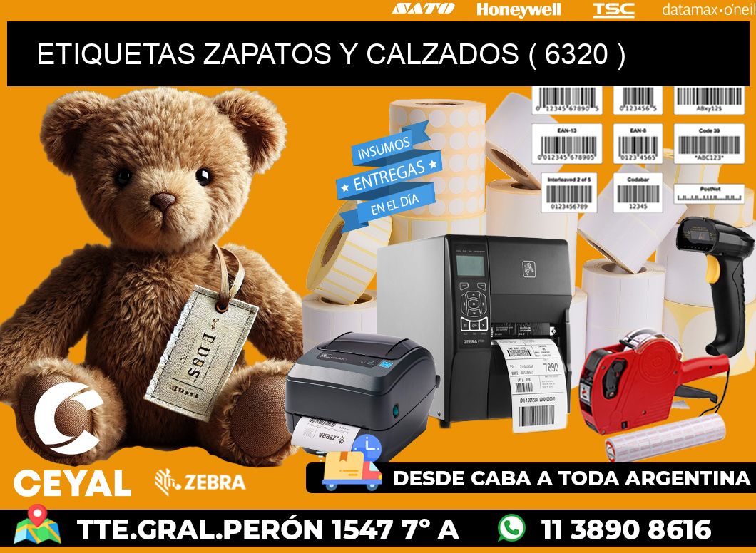 ETIQUETAS ZAPATOS Y CALZADOS ( 6320 )