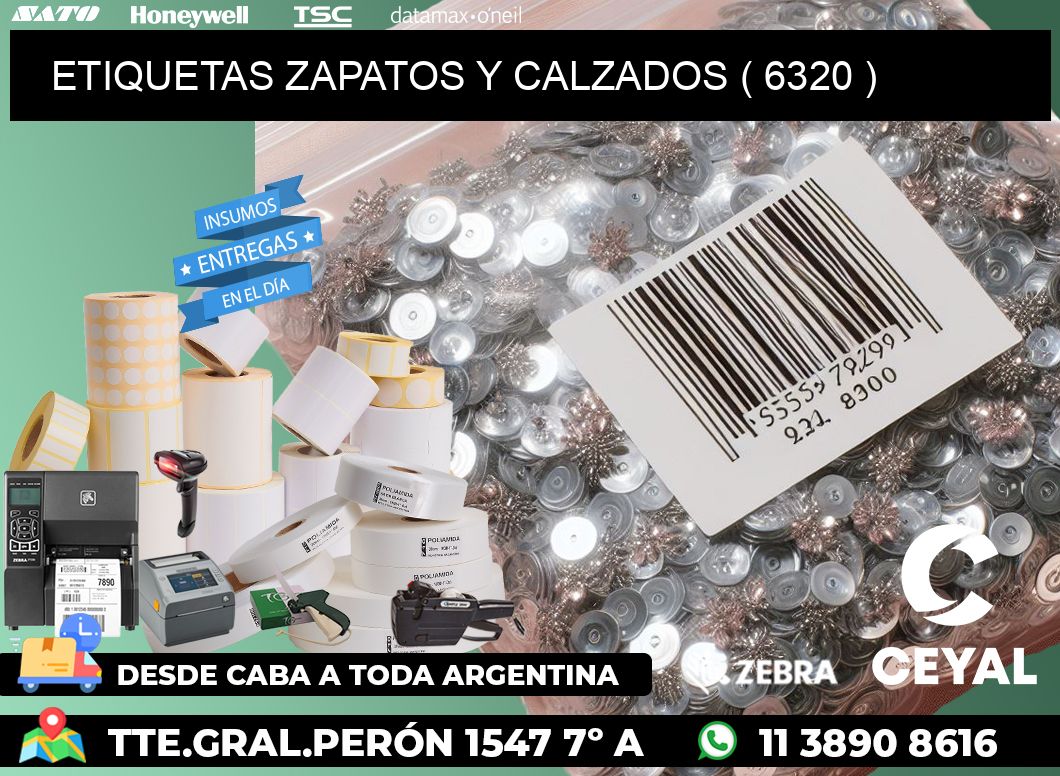 ETIQUETAS ZAPATOS Y CALZADOS ( 6320 )