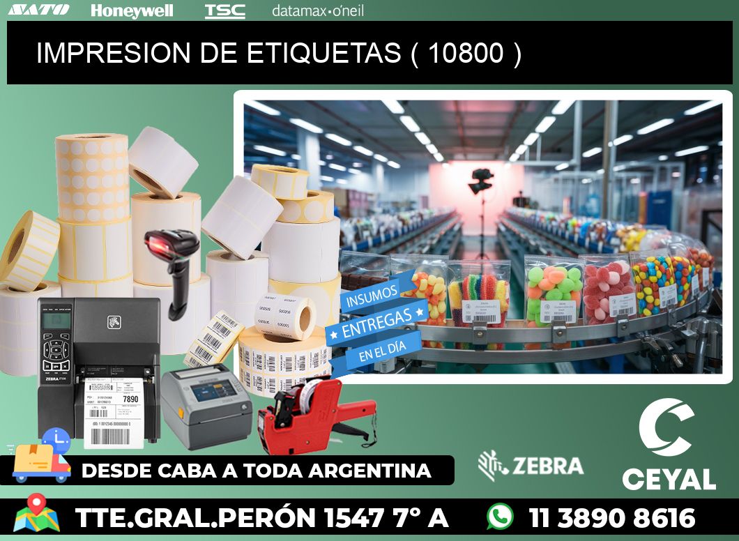 IMPRESION DE ETIQUETAS ( 10800 )