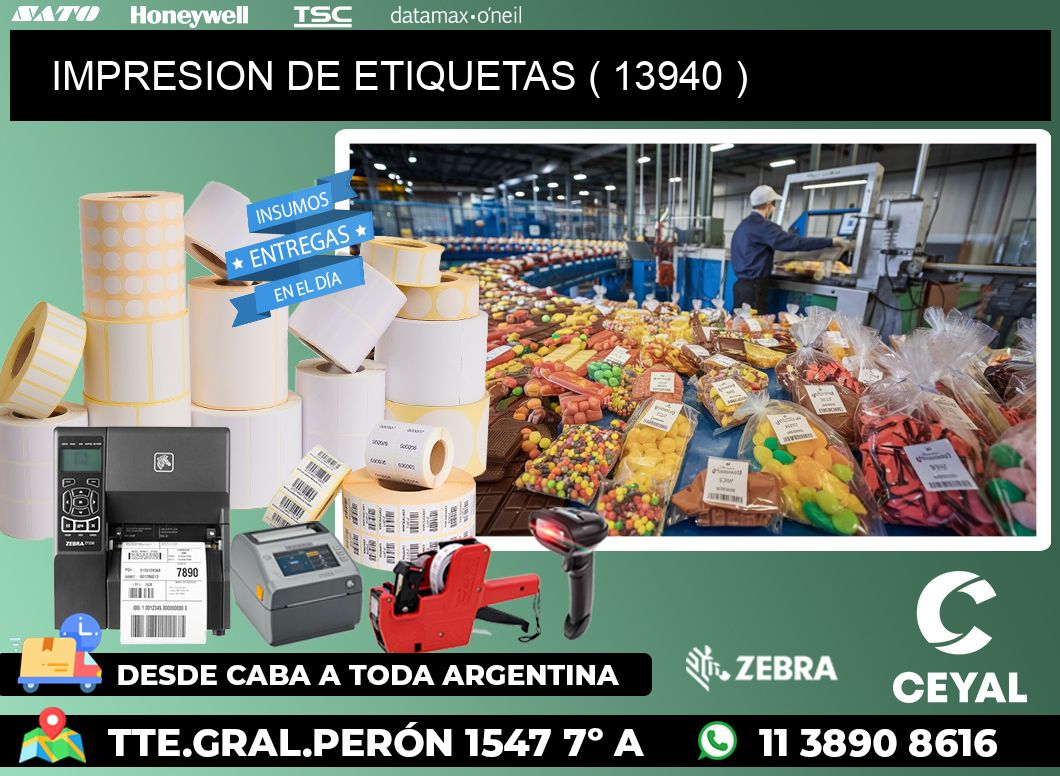 IMPRESION DE ETIQUETAS ( 13940 )