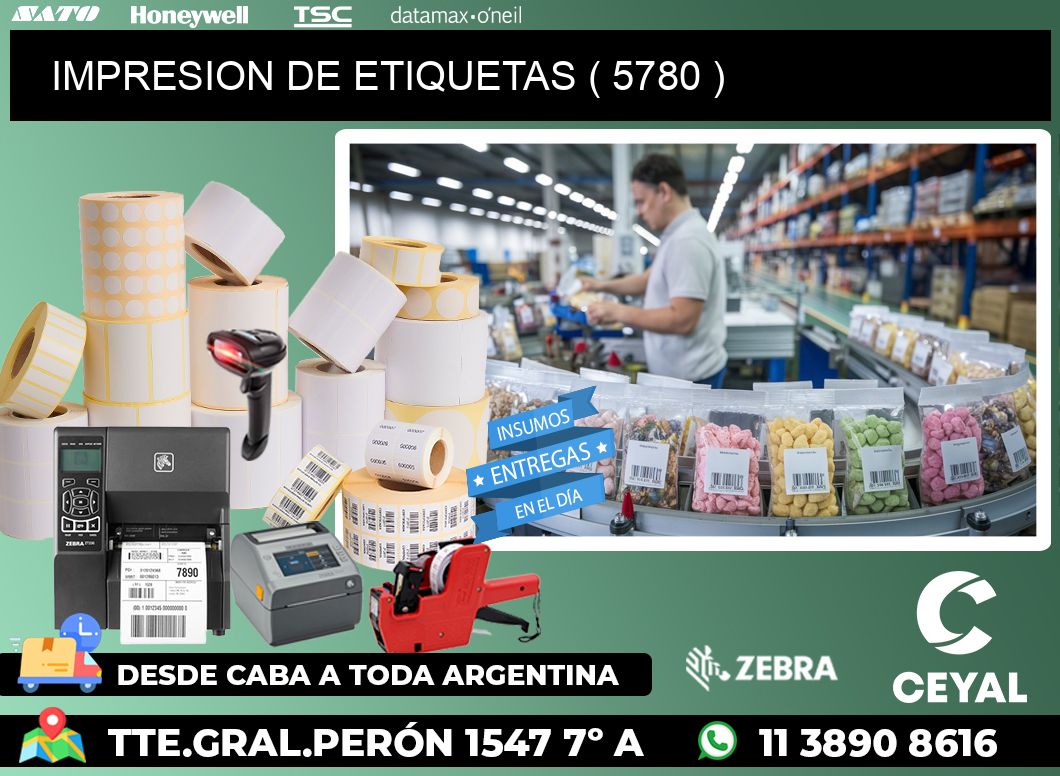 IMPRESION DE ETIQUETAS ( 5780 )
