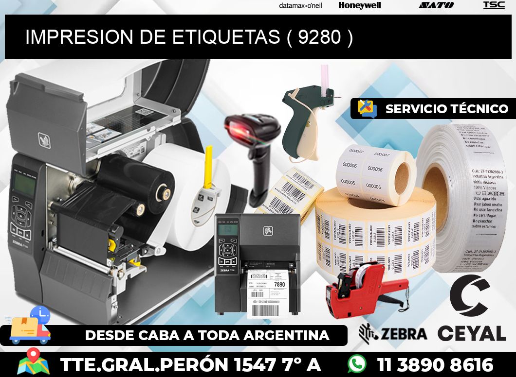 IMPRESION DE ETIQUETAS ( 9280 )